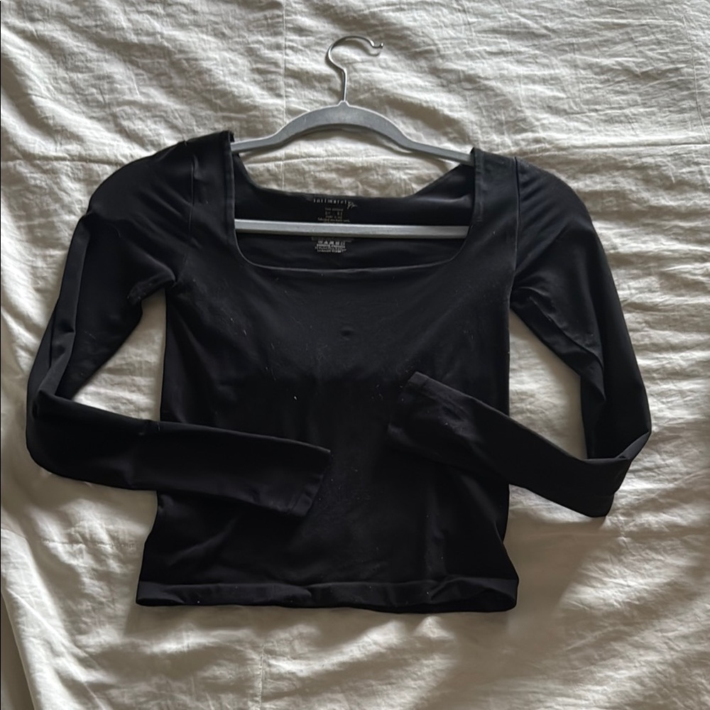 Garage Jet Black Square Neck Bodysuit